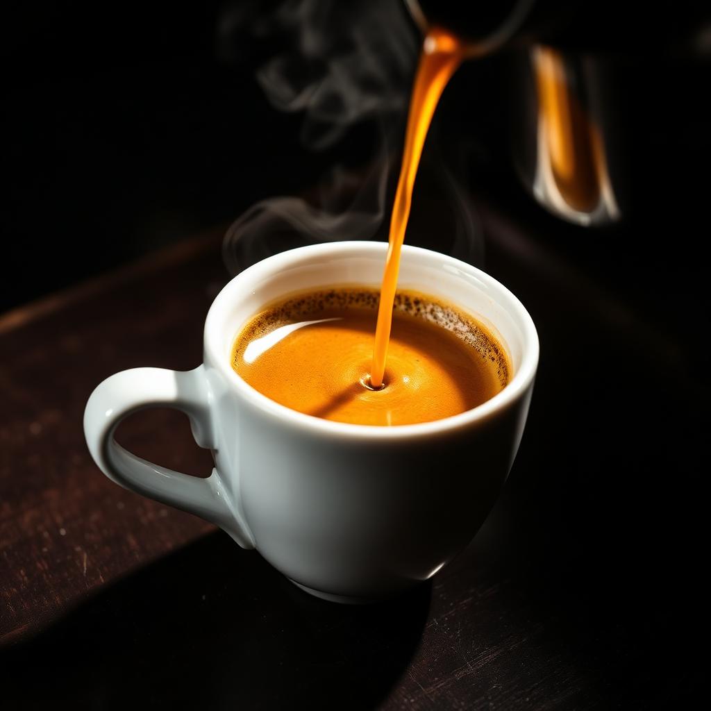 إسبريسو طازج بكريما ذهبية