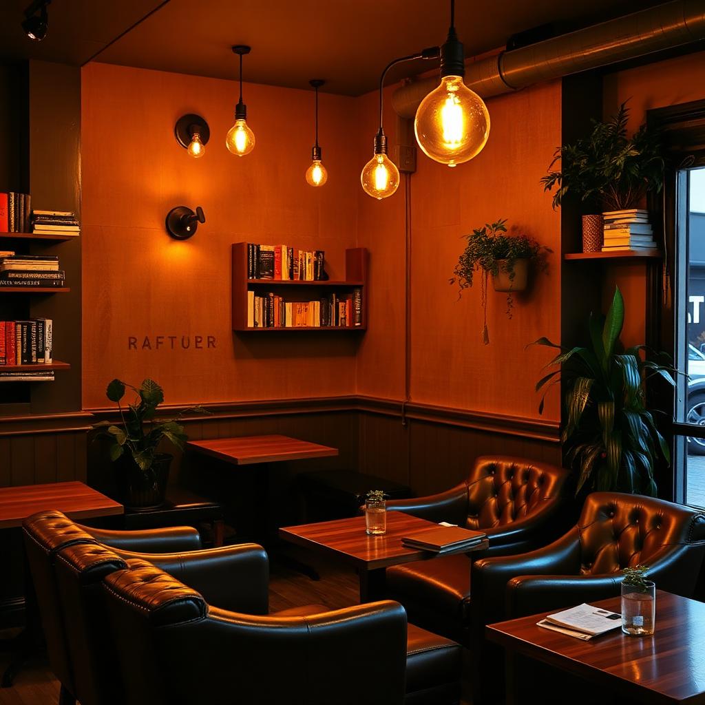 زاوية دافئة داخل المقهى